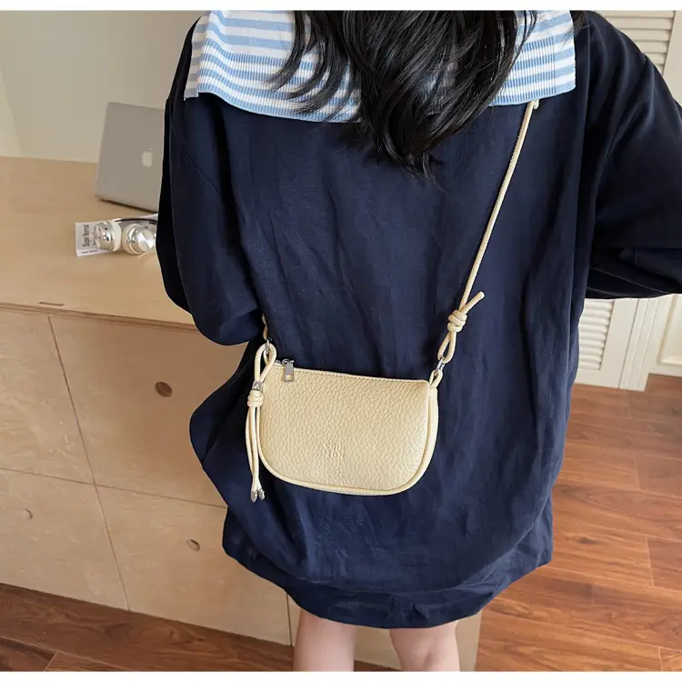 Women Pebbled Shoulder Bag Yellow 2025 Summer — feature 20