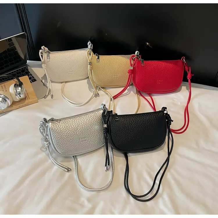 Women Pebbled Shoulder Bag Yellow 2025 Summer — feature 26