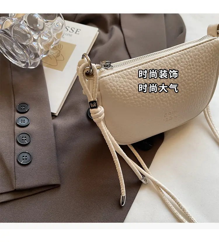 Women Pebbled Shoulder Bag Yellow 2025 Summer — feature 4
