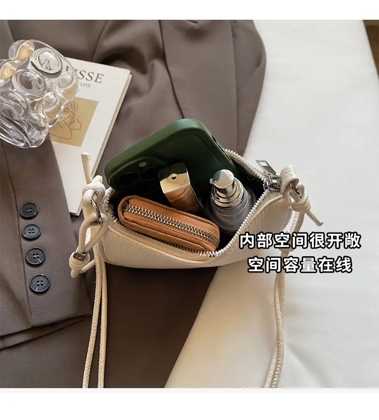 Women Pebbled Shoulder Bag Yellow 2025 Summer — feature 5