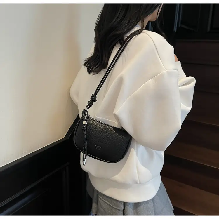 Women Pebbled Shoulder Bag Yellow 2025 Summer — feature 7