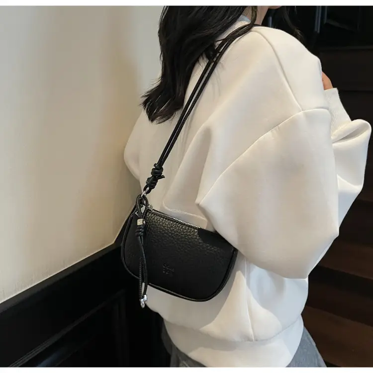 Women Pebbled Shoulder Bag Yellow 2025 Summer — feature 8