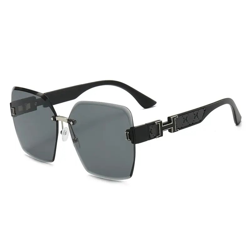 Fashionable Rimless Sunglasses Women Smart Photochromic