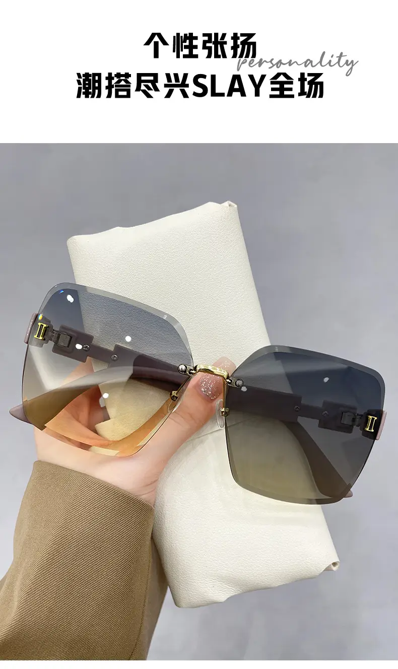 Fashionable Rimless Sunglasses Women Smart Photochromic — feature 2