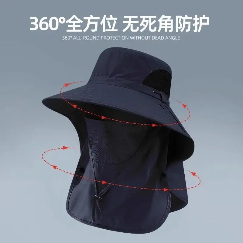 Beige Anti-UV Sun Hat for Men Women 100s — feature 22