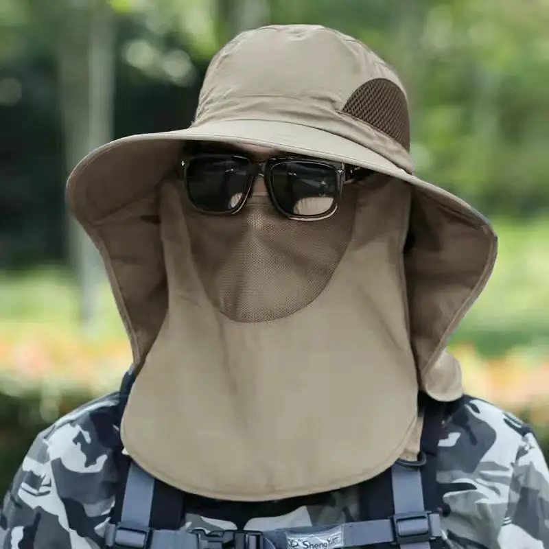 Beige Anti-UV Sun Hat for Men Women 100s — feature 3