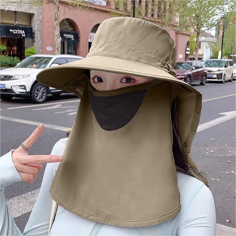 Beige Anti-UV Sun Hat for Men Women 100s — feature 5