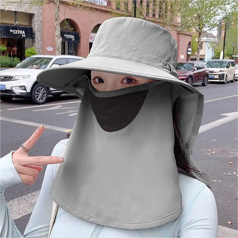 Beige Anti-UV Sun Hat for Men Women 100s — feature 6