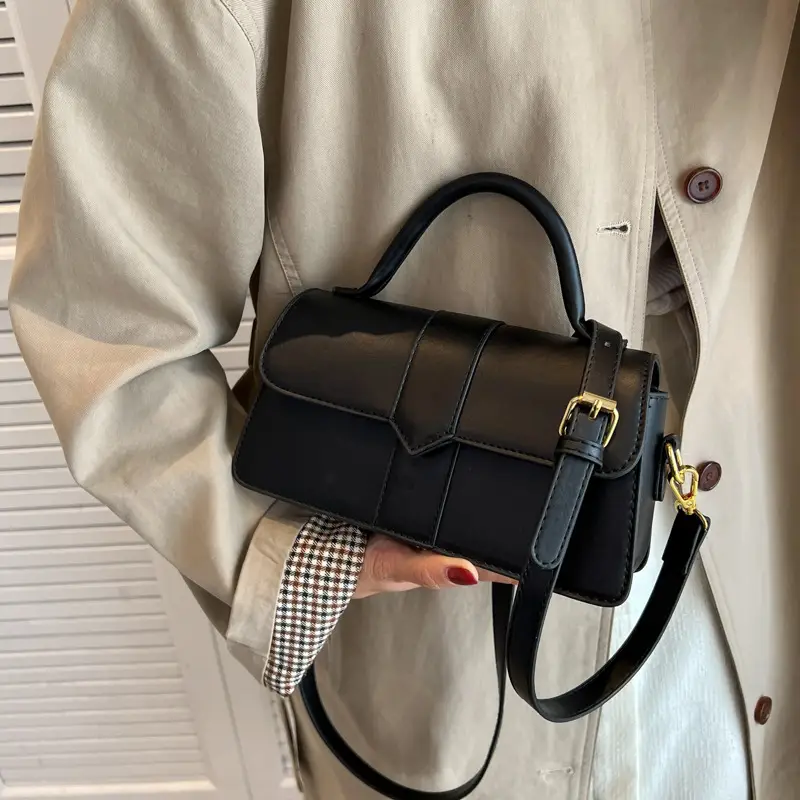 Women's Textured Shoulder Bag Olive Green 2025 - Image 7