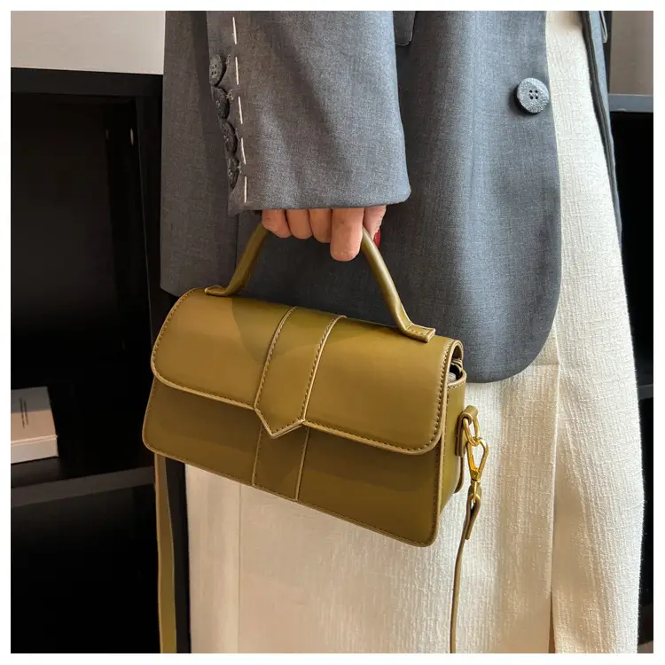 Women's Textured Shoulder Bag Olive Green 2025 — feature 11