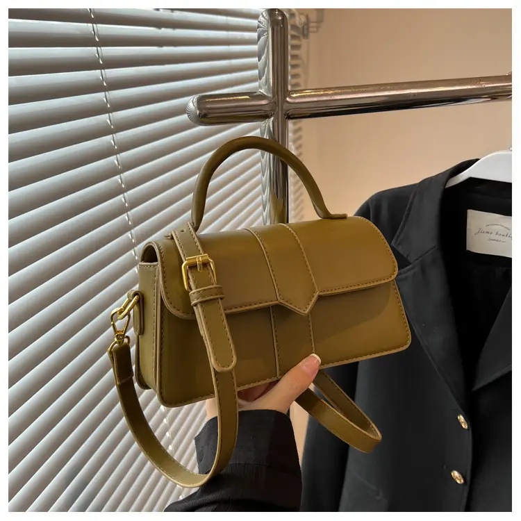 Women's Textured Shoulder Bag Olive Green 2025 — feature 27