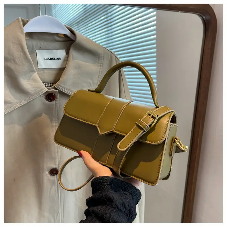 Women's Textured Shoulder Bag Olive Green 2025 — feature 29