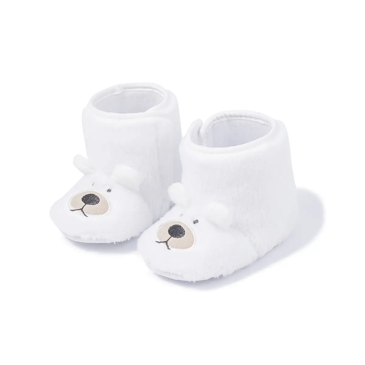 White Velvet Bear Baby Shoes for Baby Boots — feature 14