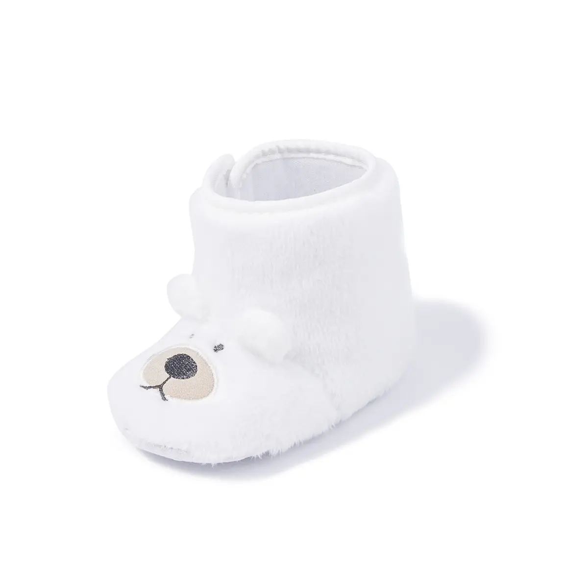 White Velvet Bear Baby Shoes for Baby Boots — feature 15