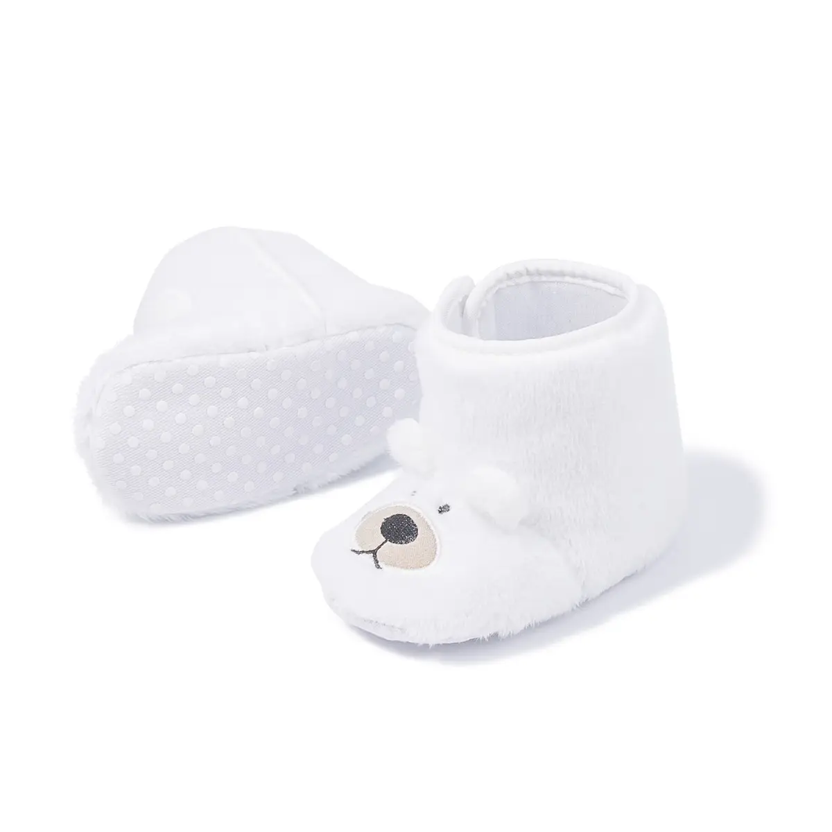 White Velvet Bear Baby Shoes for Baby Boots — feature 18