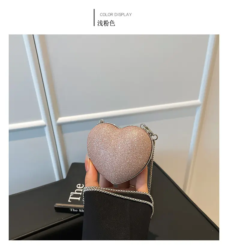 Pink Heart Chain Crossbody Bag for Girls — feature 21