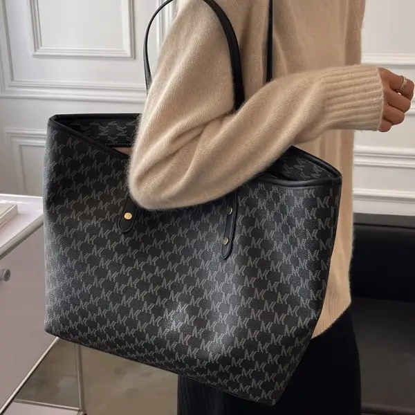 Women Retro Cross-Border Tote Bag Large Capacity Light Luxury - Image 5