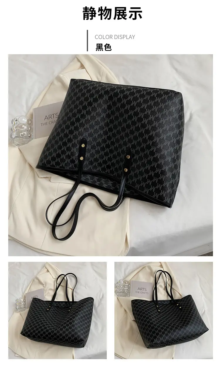 Women Retro Cross-Border Tote Bag Large Capacity Light Luxury — feature 16