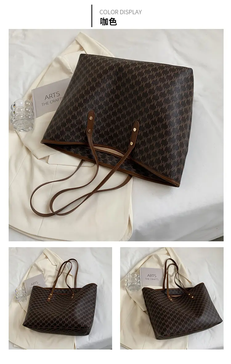 Women Retro Cross-Border Tote Bag Large Capacity Light Luxury — feature 18
