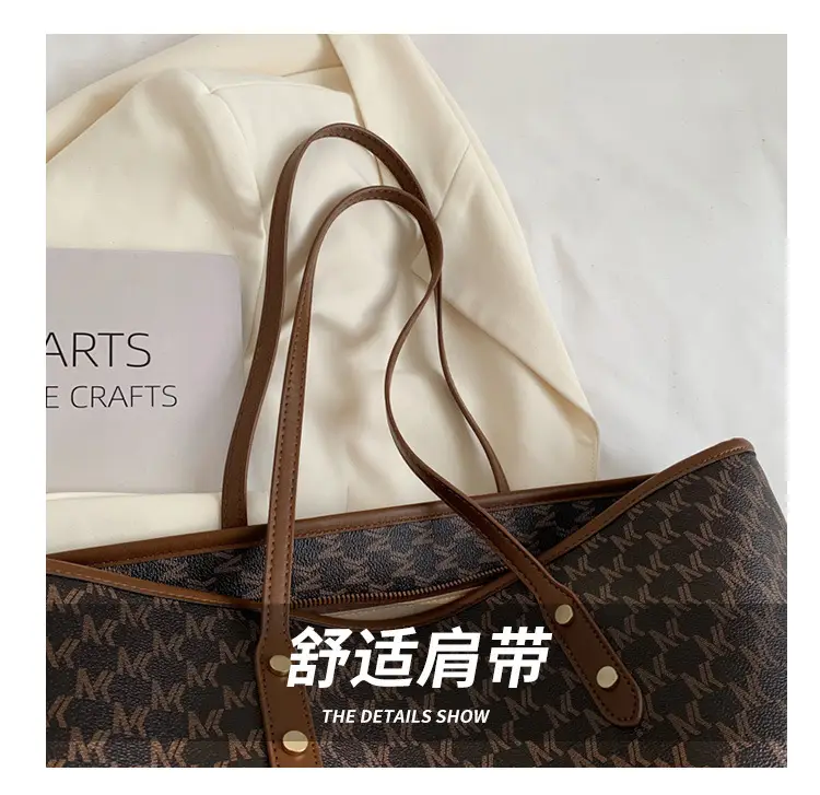 Women Retro Cross-Border Tote Bag Large Capacity Light Luxury — feature 5