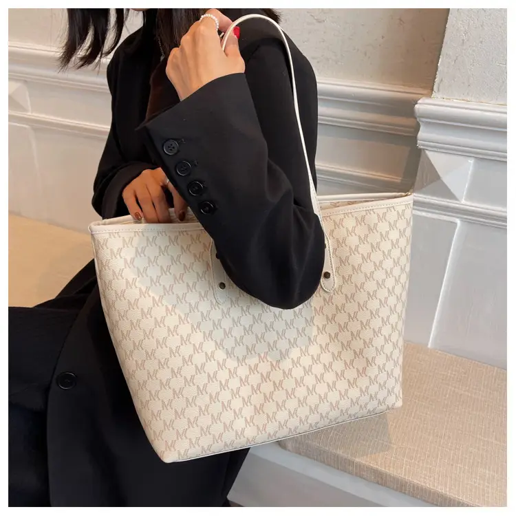 Women Retro Cross-Border Tote Bag Large Capacity Light Luxury — feature 7