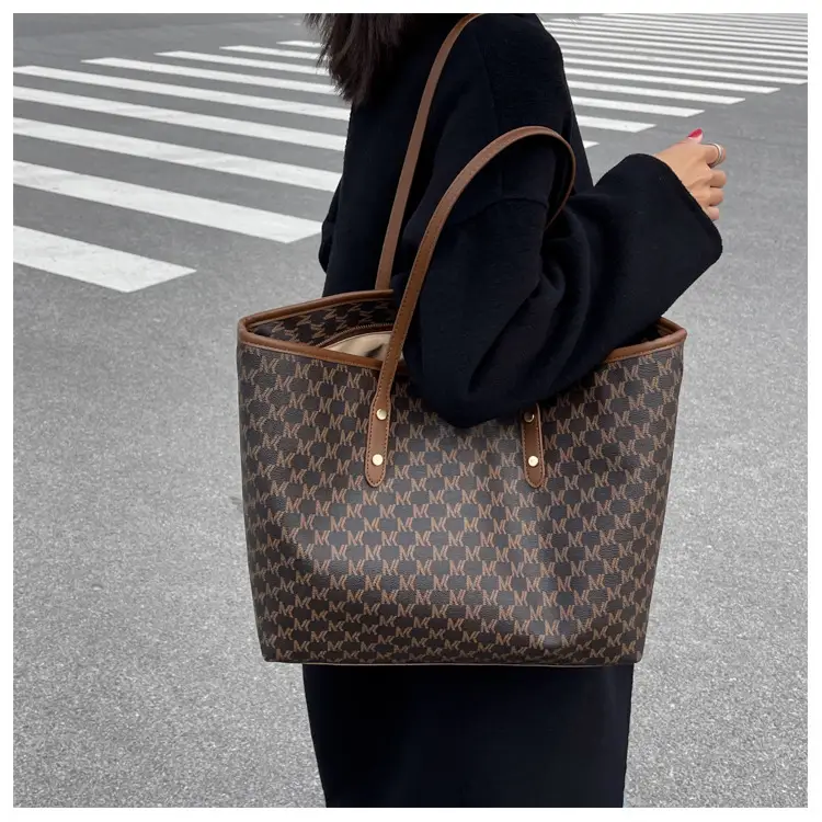 Women Retro Cross-Border Tote Bag Large Capacity Light Luxury — feature 8