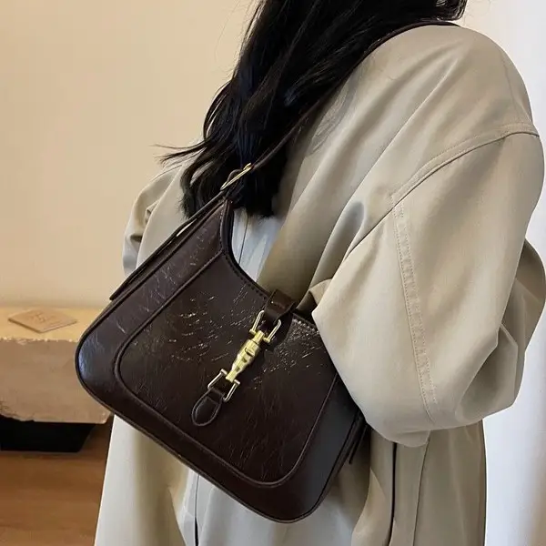 Retro Brown Shoulder Bag 2025 New - Image 6