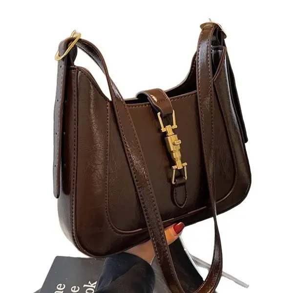 Retro Brown Shoulder Bag 2025 New - Image 9