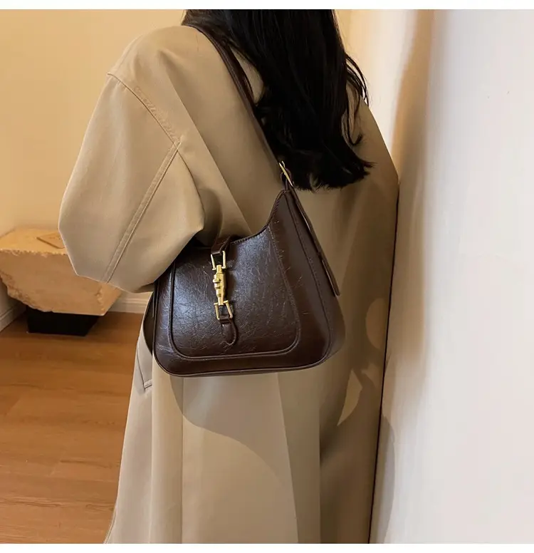 Retro Brown Shoulder Bag 2025 New — feature 14