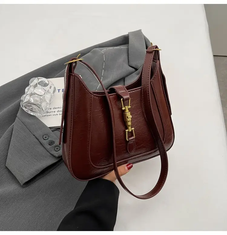 Retro Brown Shoulder Bag 2025 New — feature 23