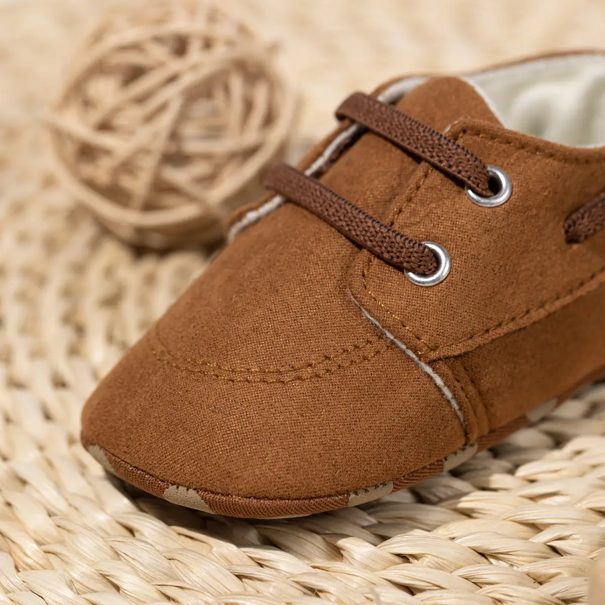 Baby Slip-On Shoes Brown Polka Dot 0-1Yr — feature 10