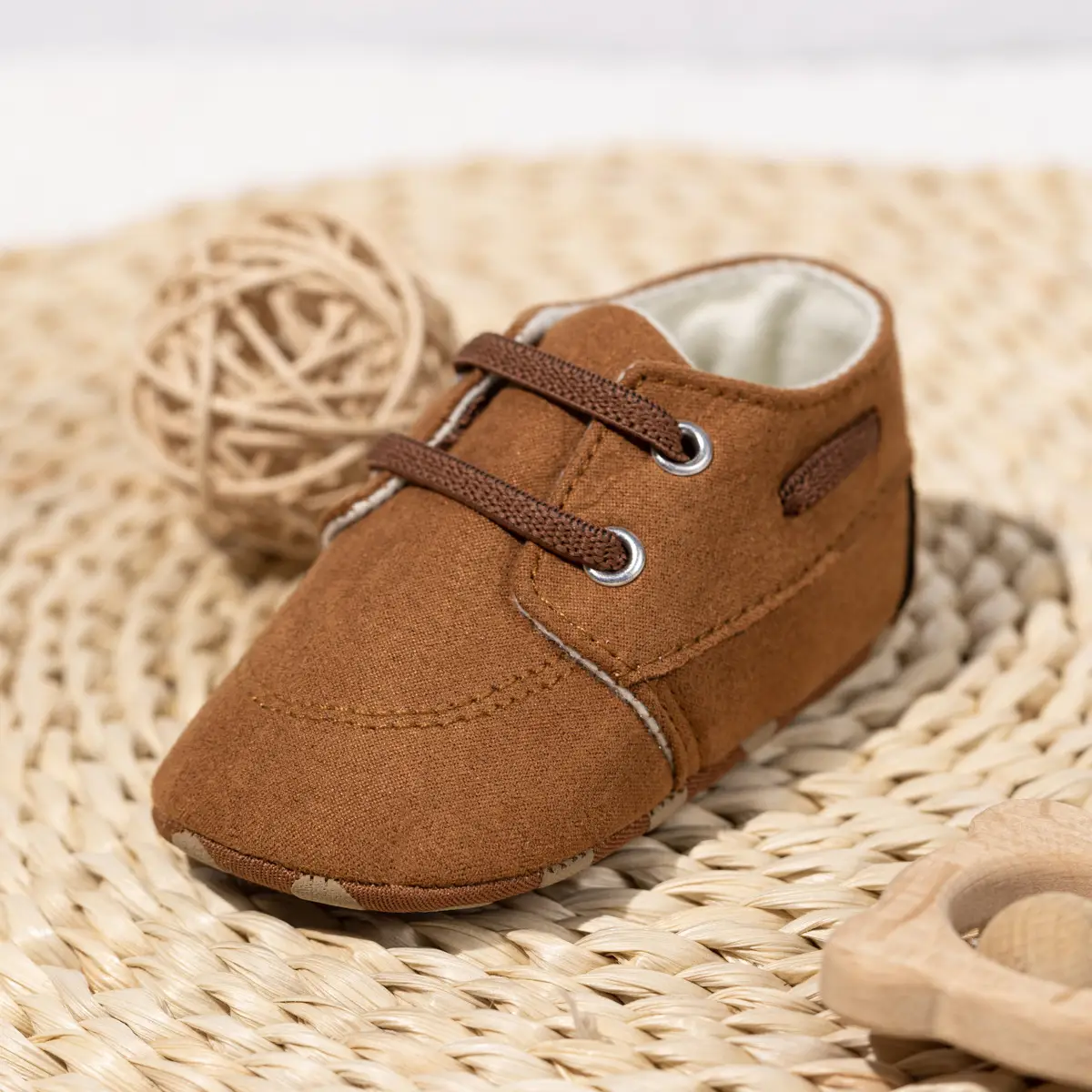 Baby Slip-On Shoes Brown Polka Dot 0-1Yr — feature 14