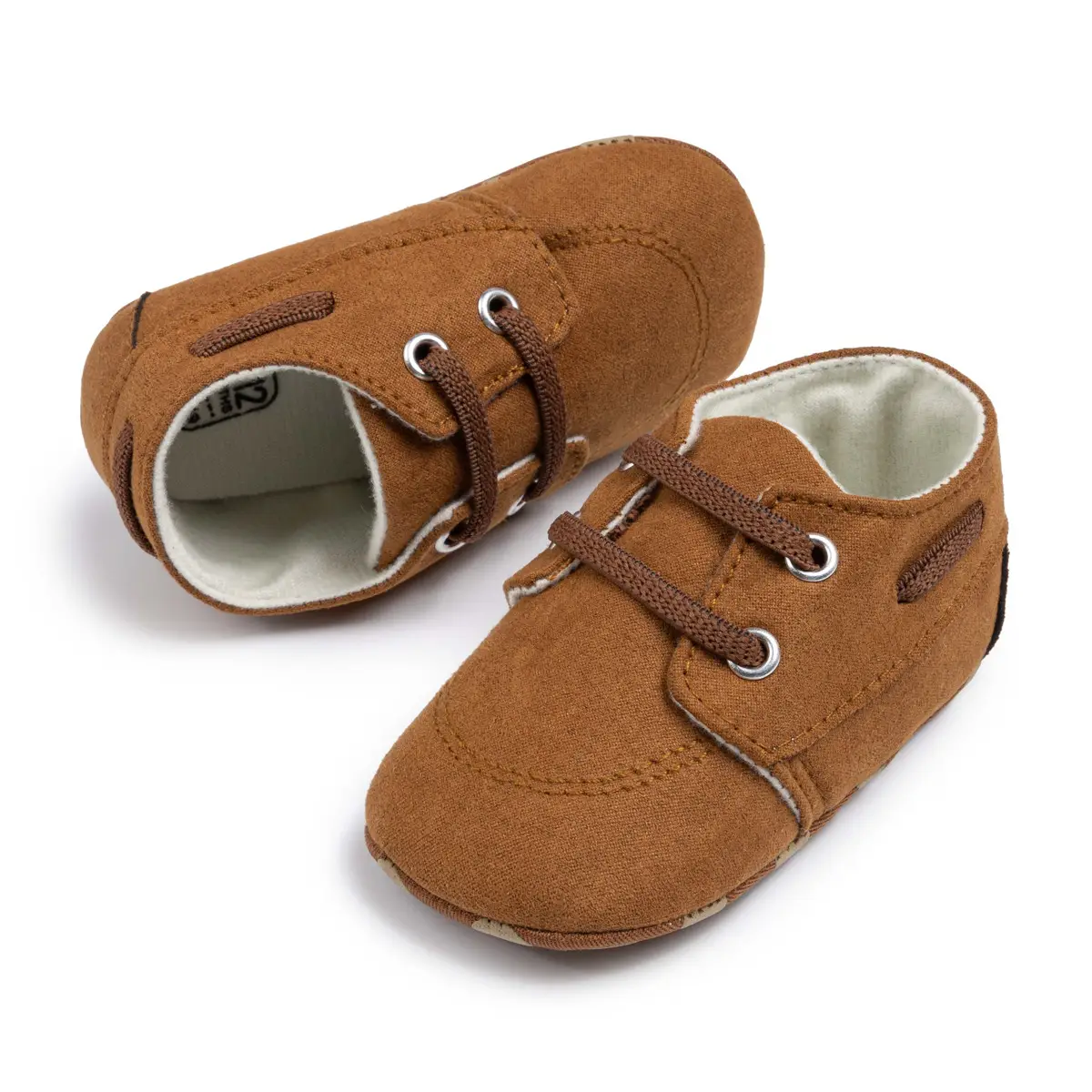 Baby Slip-On Shoes Brown Polka Dot 0-1Yr — feature 15