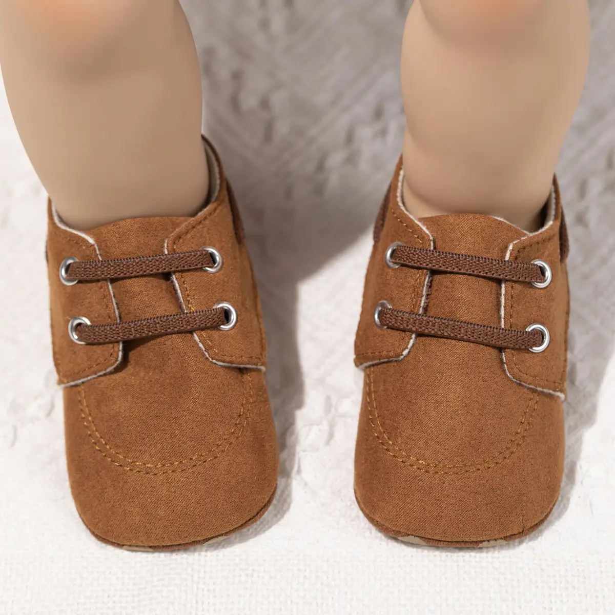 Baby Slip-On Shoes Brown Polka Dot 0-1Yr — feature 5