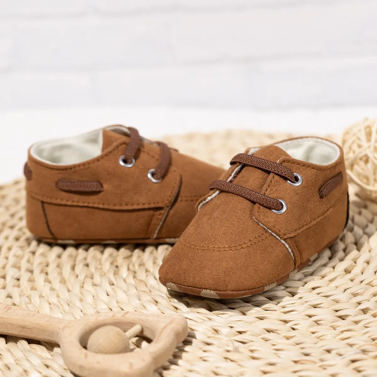 Baby Slip-On Shoes Brown Polka Dot 0-1Yr — feature 6