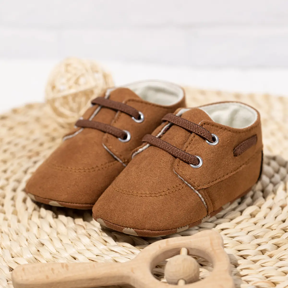 Baby Slip-On Shoes Brown Polka Dot 0-1Yr — feature 8