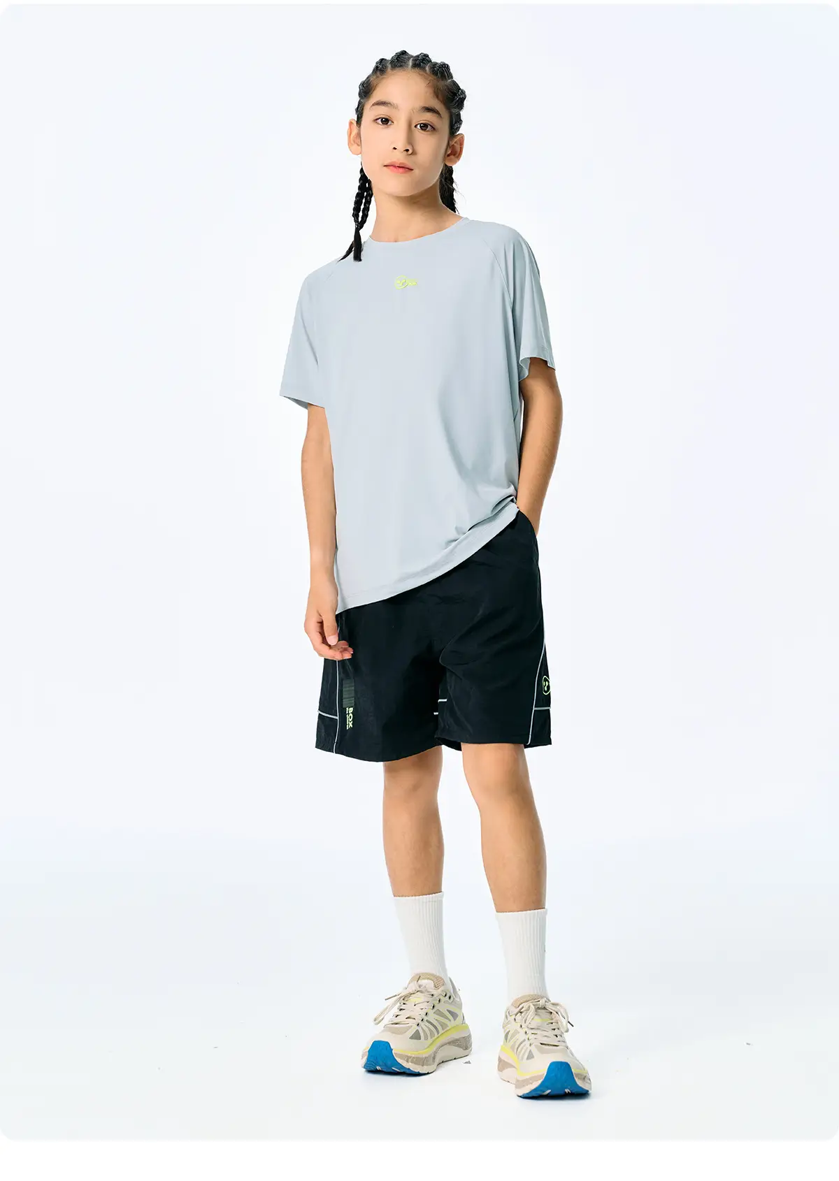 Kids Cotton T-Shirt Beige Short Sleeve Summer Wear — feature 13