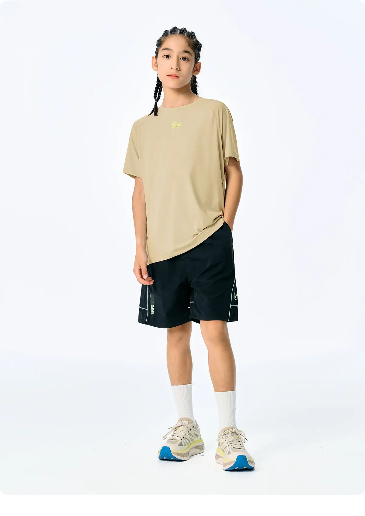 Kids Cotton T-Shirt Beige Short Sleeve Summer Wear — feature 18