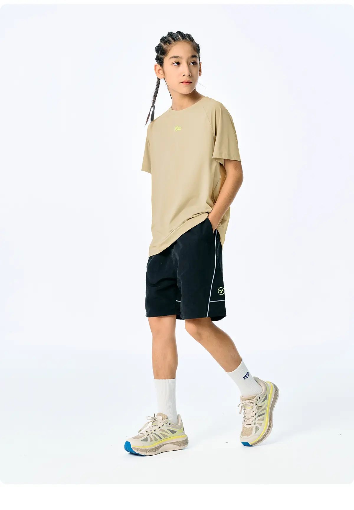 Kids Cotton T-Shirt Beige Short Sleeve Summer Wear — feature 19