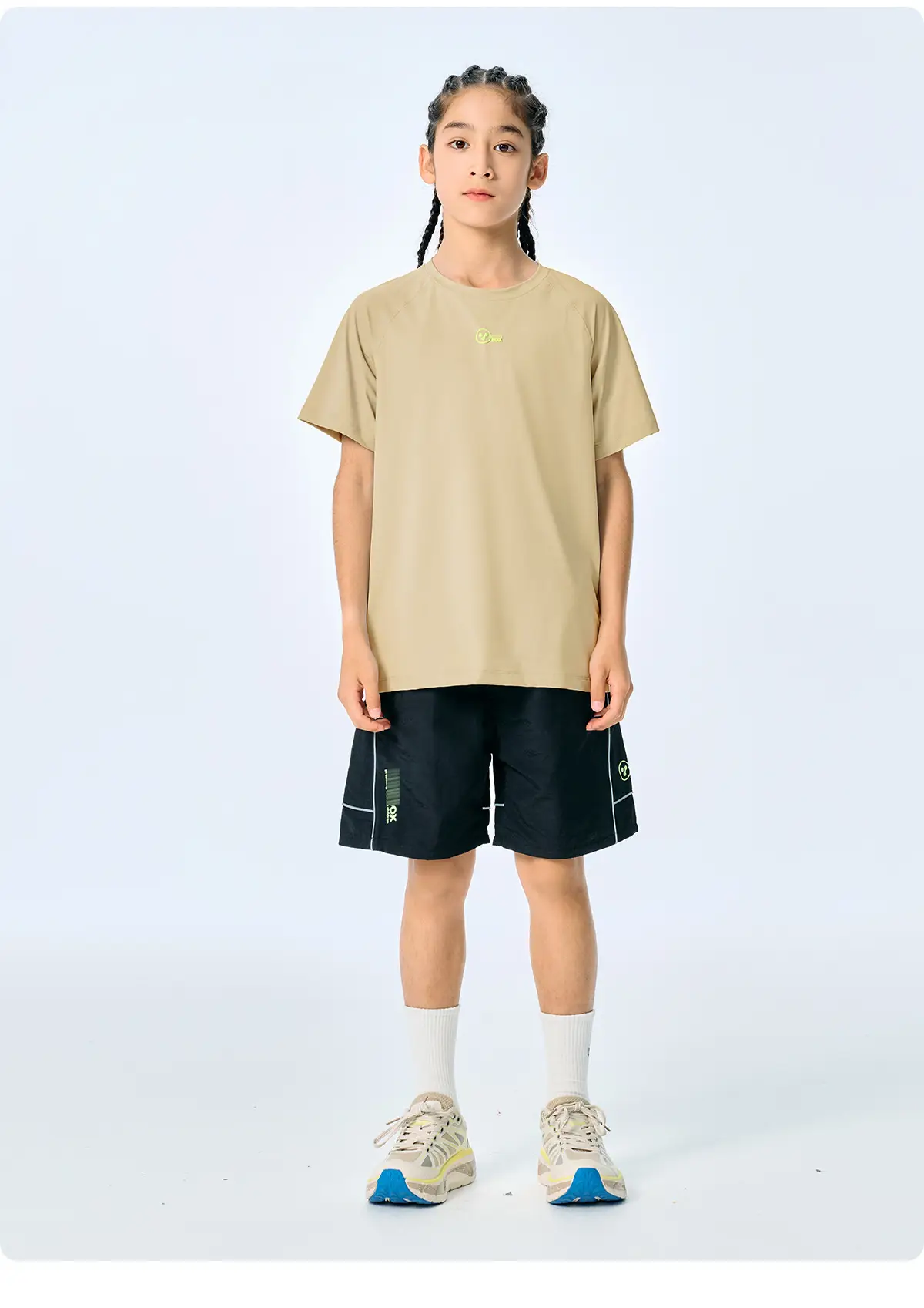 Kids Cotton T-Shirt Beige Short Sleeve Summer Wear — feature 20