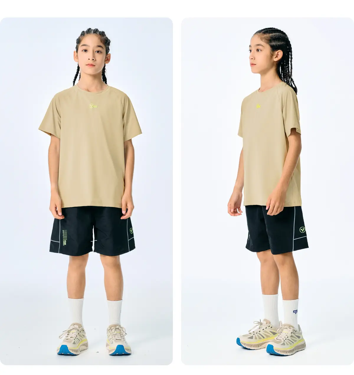 Kids Cotton T-Shirt Beige Short Sleeve Summer Wear — feature 21