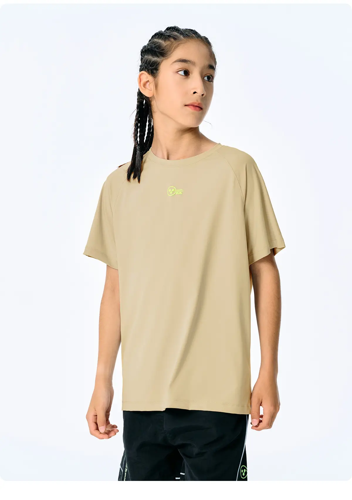 Kids Cotton T-Shirt Beige Short Sleeve Summer Wear — feature 22