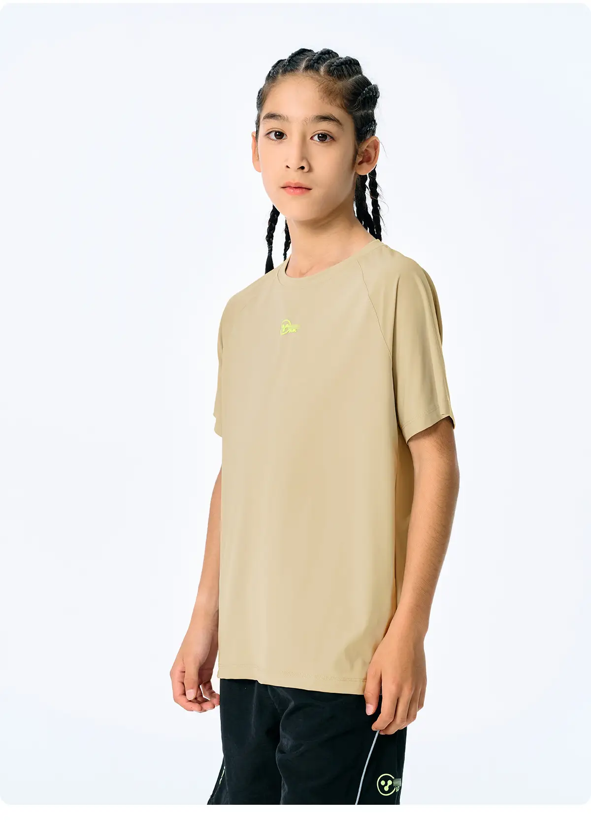 Kids Cotton T-Shirt Beige Short Sleeve Summer Wear — feature 24
