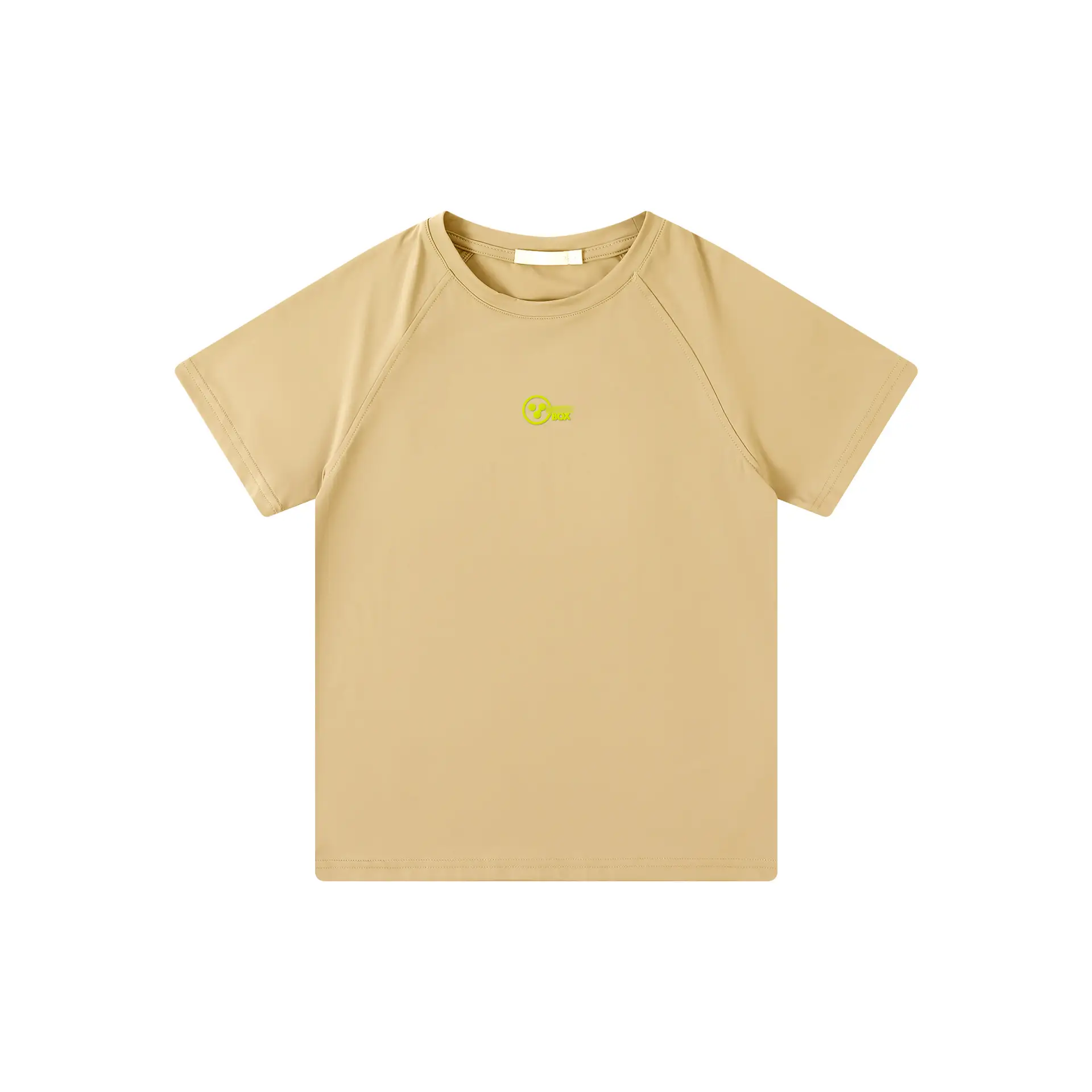 Kids Cotton T-Shirt Beige Short Sleeve Summer Wear - Image 2