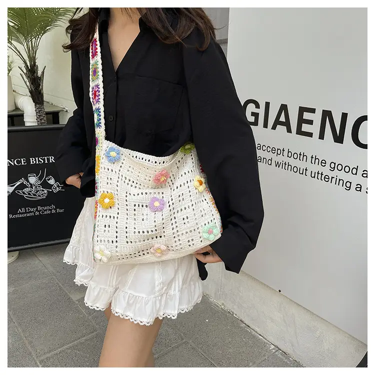 Korean Style Hollow Flower Shoulder Bag for Women — feature 12