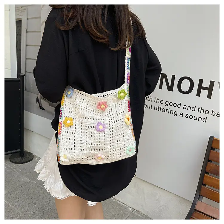 Korean Style Hollow Flower Shoulder Bag for Women — feature 13