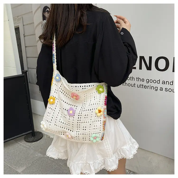 Korean Style Hollow Flower Shoulder Bag for Women — feature 14