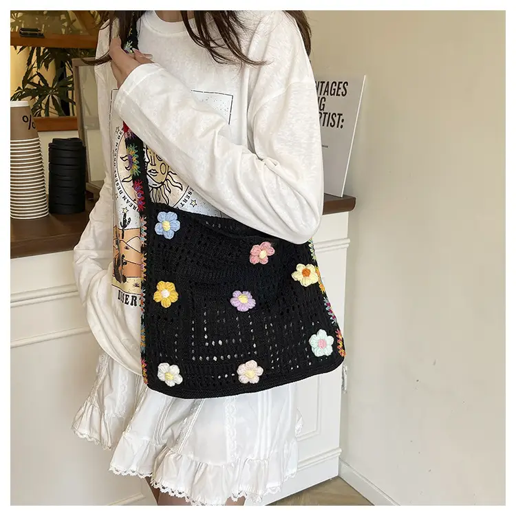 Korean Style Hollow Flower Shoulder Bag for Women — feature 16
