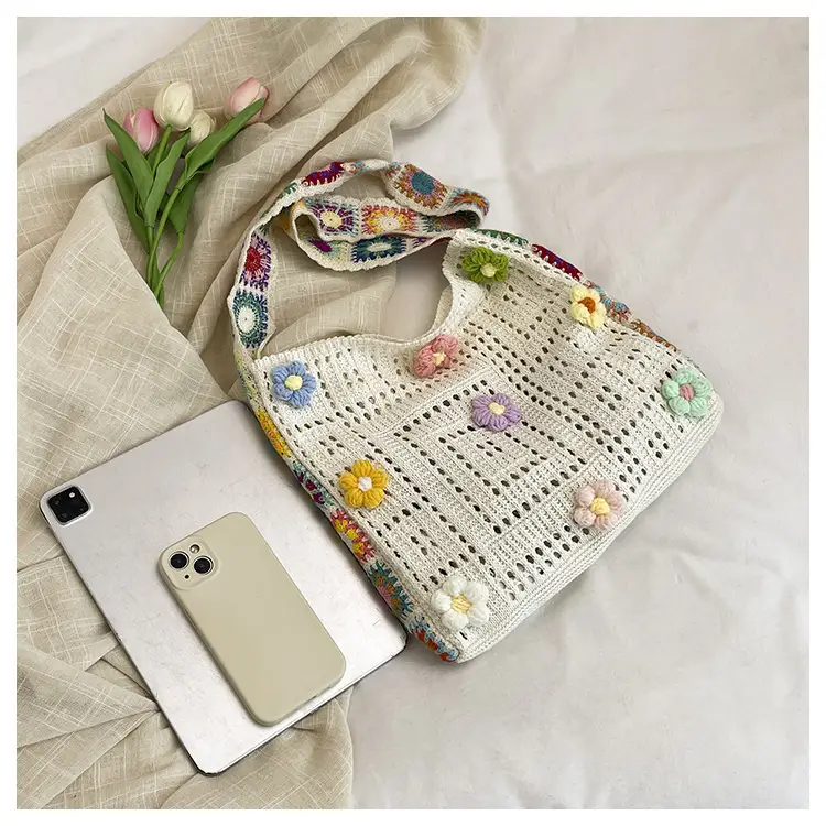 Korean Style Hollow Flower Shoulder Bag for Women — feature 24