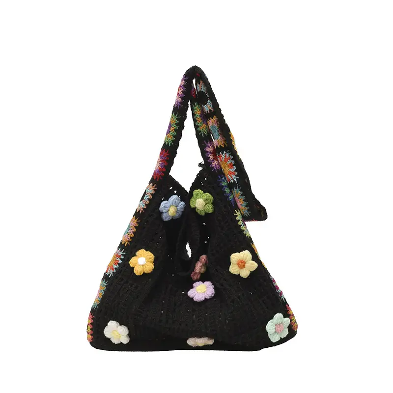 Korean Style Hollow Flower Shoulder Bag for Women - Image 3